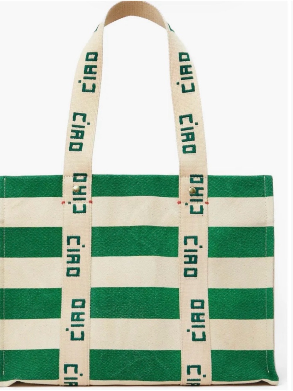 NWT - Clare V Noemie Canvas Stripe bag